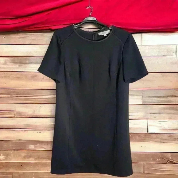 Ann Taylor Loft Cute Black Size 6 Back-Zip Shift Dress. Poly/Rayon Blend - Picture 6 of 6